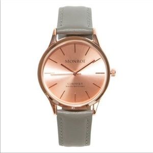 Monroe Rose Gold Wide Face Watch